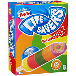 Nestle Lifesavers Icy Pole 8pk