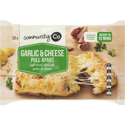 Community  Co Pull Apart Garlic & Cheese Bread 350g