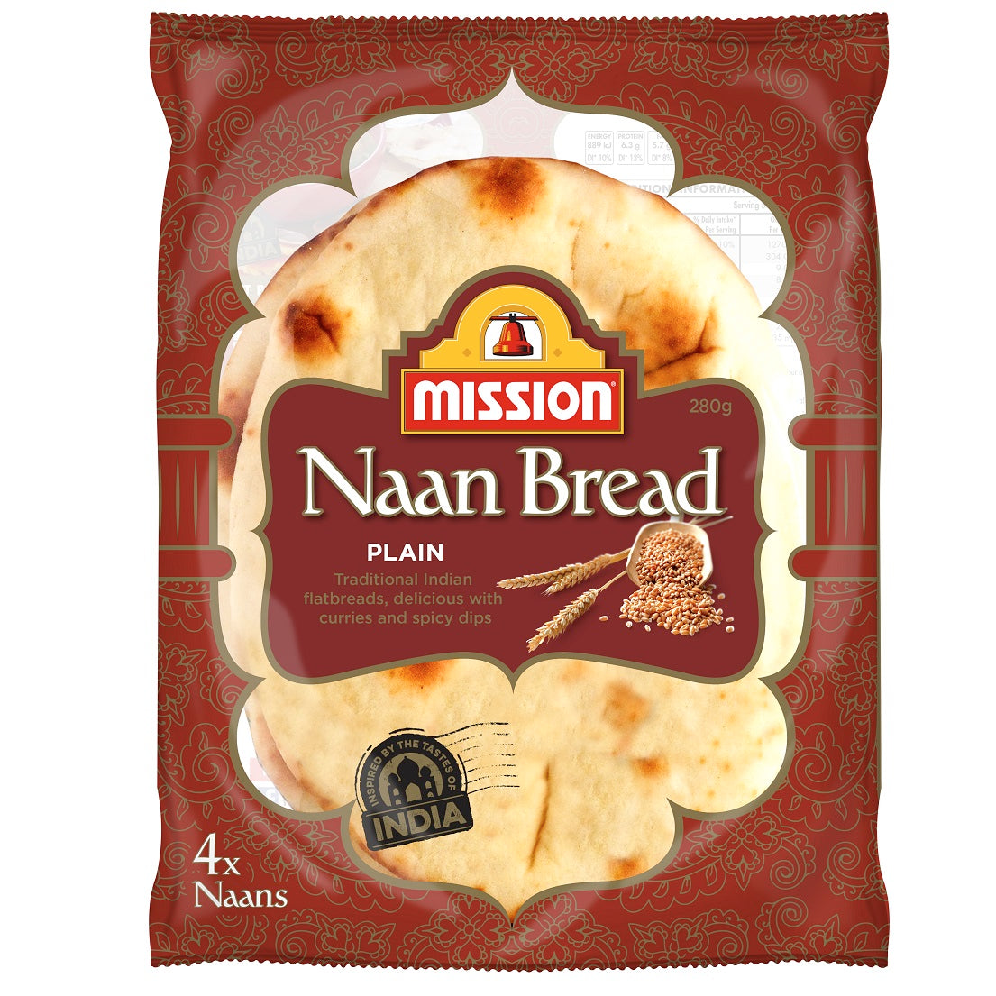 Mission Naan Bread 4Pkt 280g