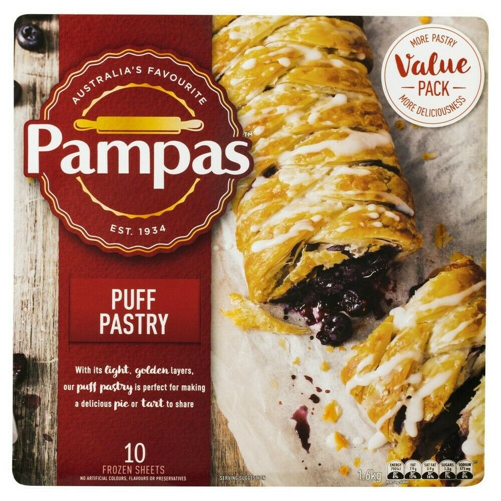 Pampas Puff Pastry Sheets Bulk 1.6kg