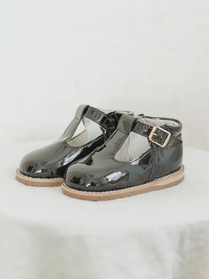 Greta T-Strap - Black Patent