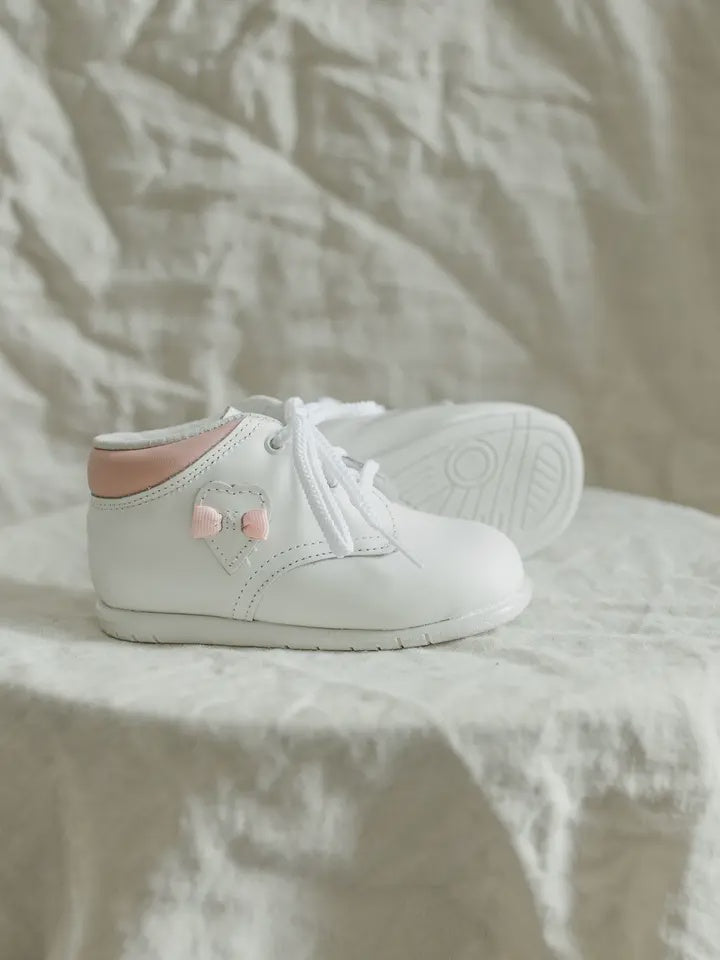 Heart First Walker - White/pink