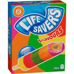 Nestle Lifesavers Icy Pole 8pk