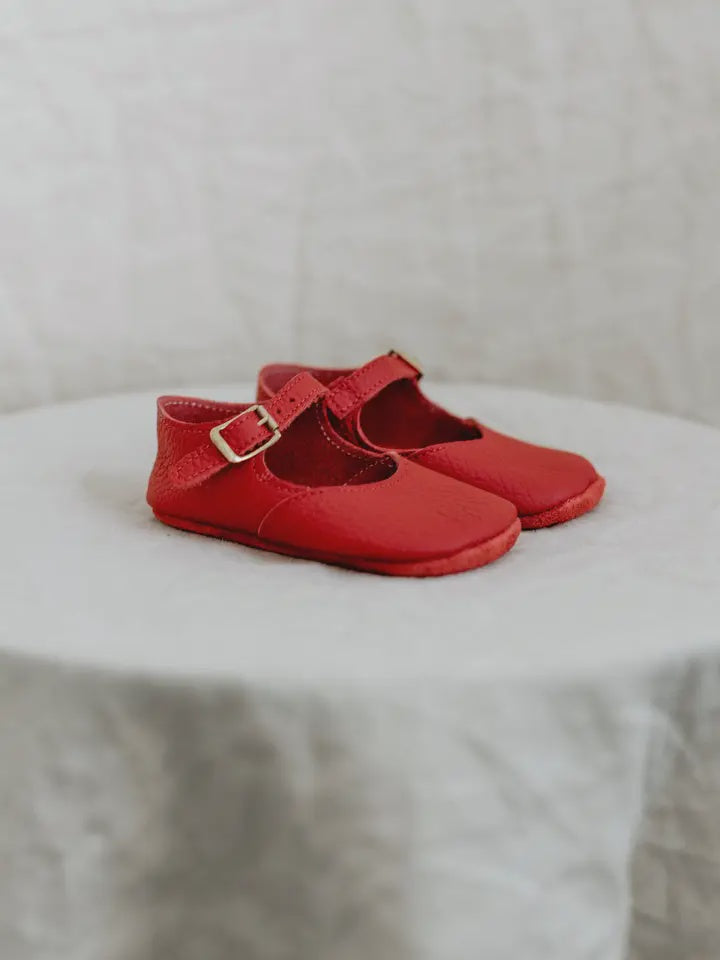 Soft Soled Mary Jane - Red