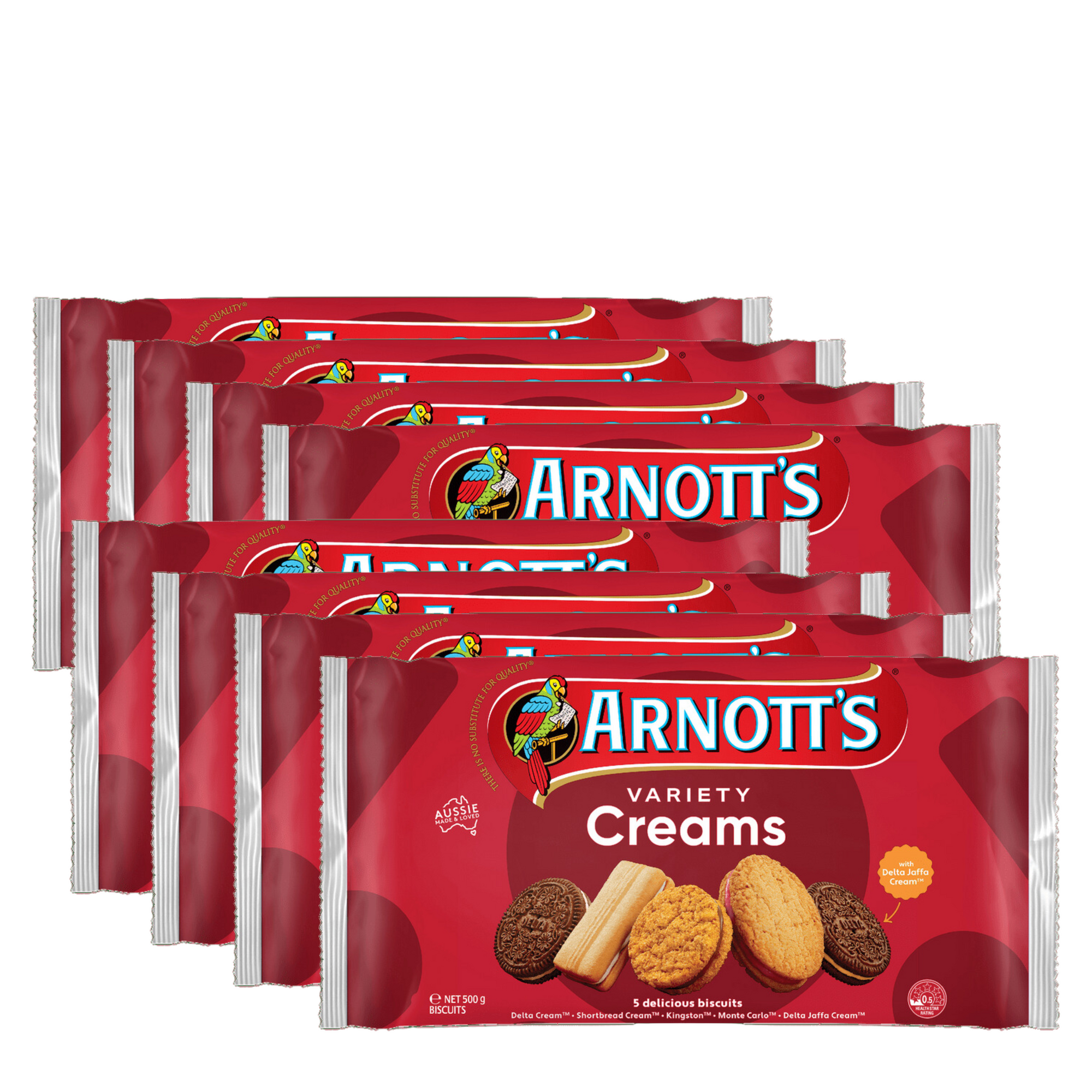 Arnott's Assorted Cream Biscuits 500g - BULK 8pk