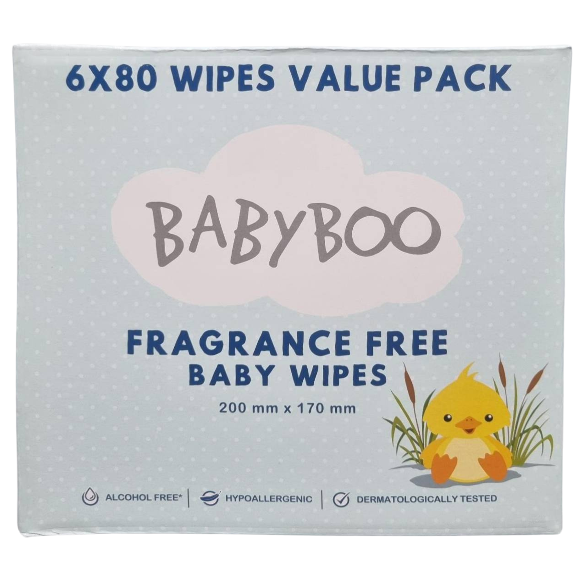 BabyBoo Fragrance Free Wipes 6 x 80pce