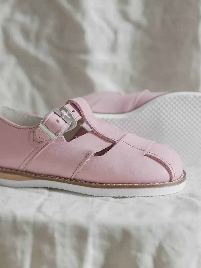 Lucy T-Strap - Pastel Pink