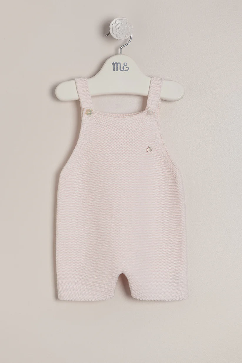 Baby Girl Knit Overalls Pink 6m