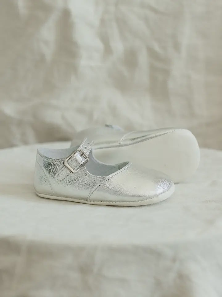 Soft Soled Mary Jane - Silver