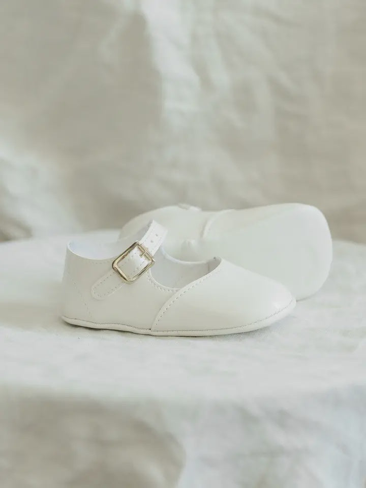 Soft Soled Mary Jane - Ivory Patent