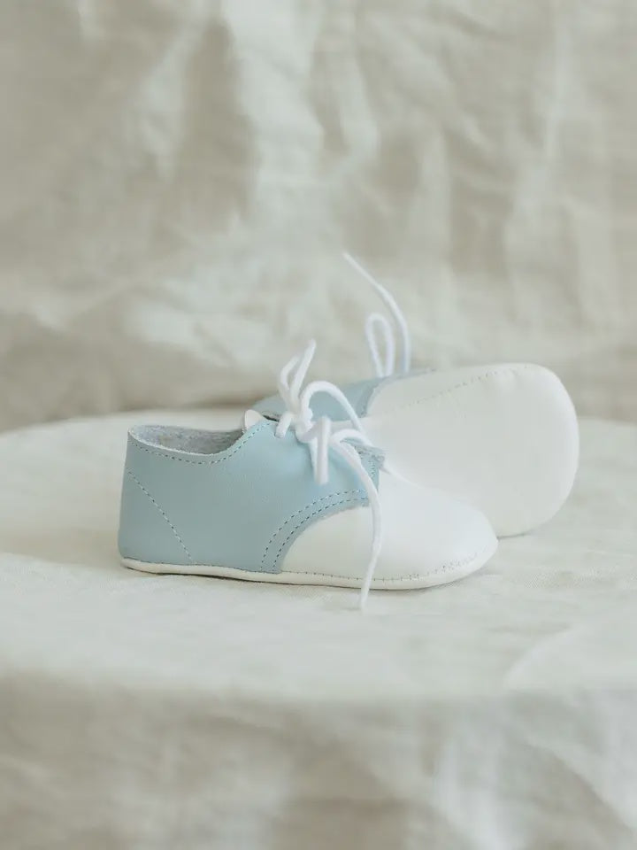 Soft Soled Oxford - White/Light Blue