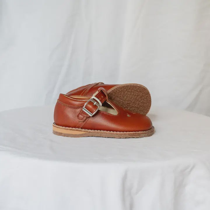 Nora T-Strap - Chestnut