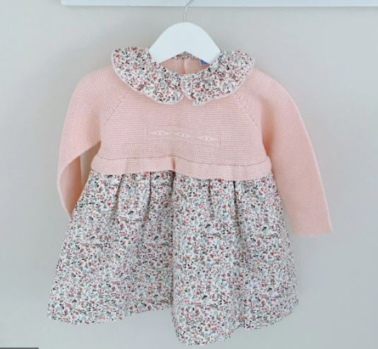 Mac Ilusion Peach Floral Ada Dress 24m