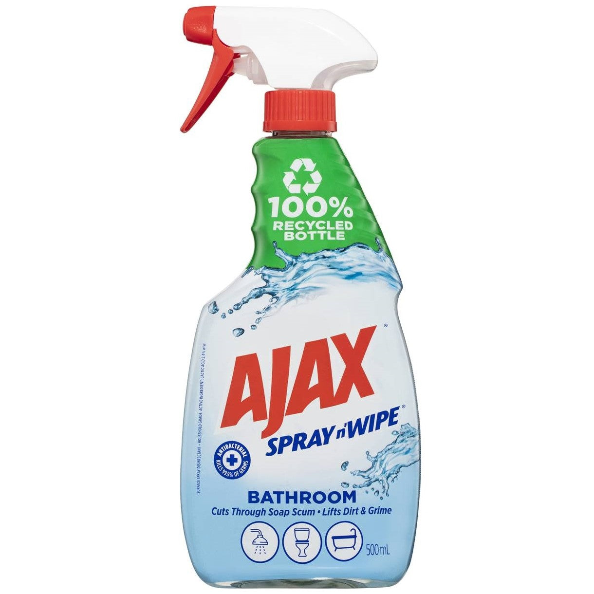 Ajax Spray & Wipe Trigger Bathroom Cleaner 500ml