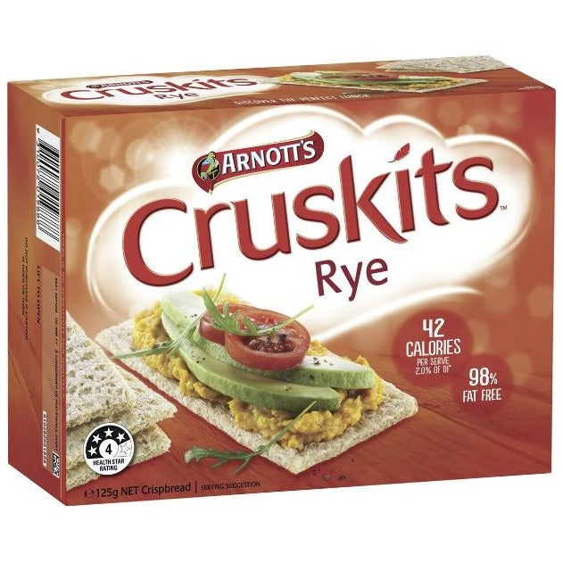 Arnott's Cruskits Crispbread Rye 125g