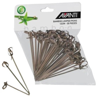 Avanti Bamboo Looped Picks 12cm 50pk