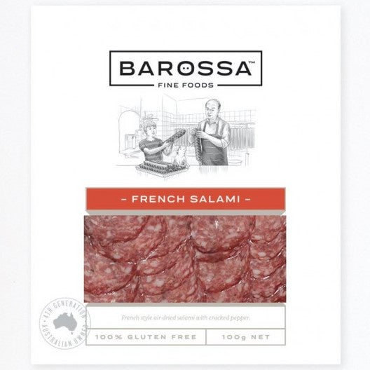 Barossa Fine Foods French Salami sliced 100g