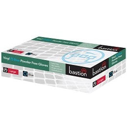 Bastion Glove Vinyl Powder Free Clear Large 100/pk