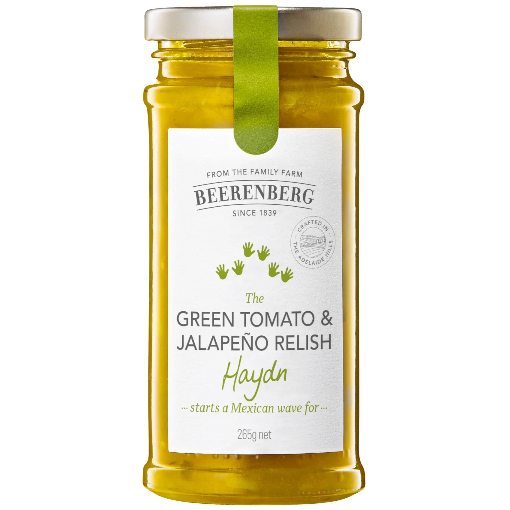 Beerenberg Green Tomato & Jalapeno Relish 265g