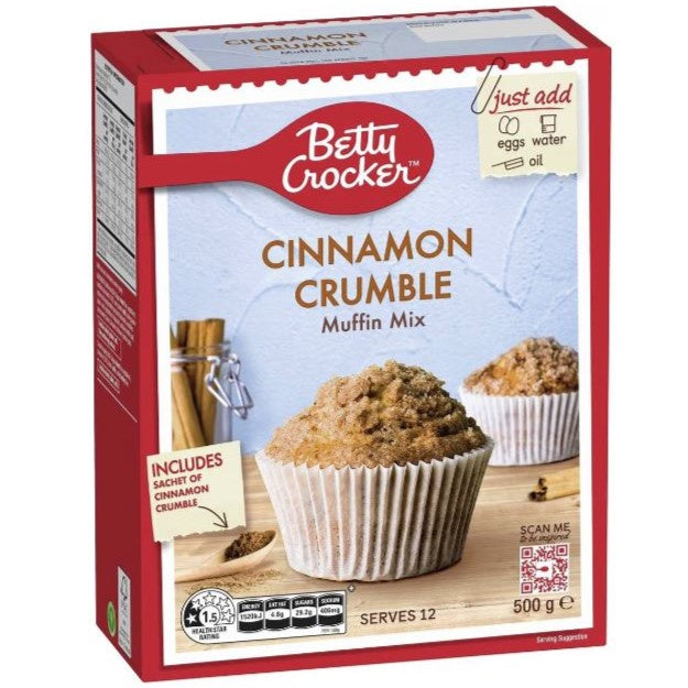 Betty Crocker Cinnamon Crumble Muffin Mix 500g