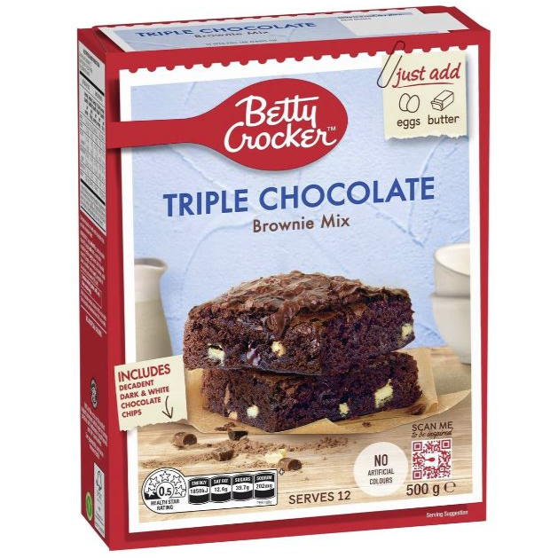 Betty Crocker Triple Chocolate Brownie Mix 500g