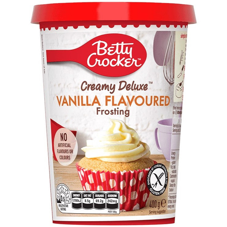 Betty Crocker Vanilla Creamy Deluxe Frosting 400g