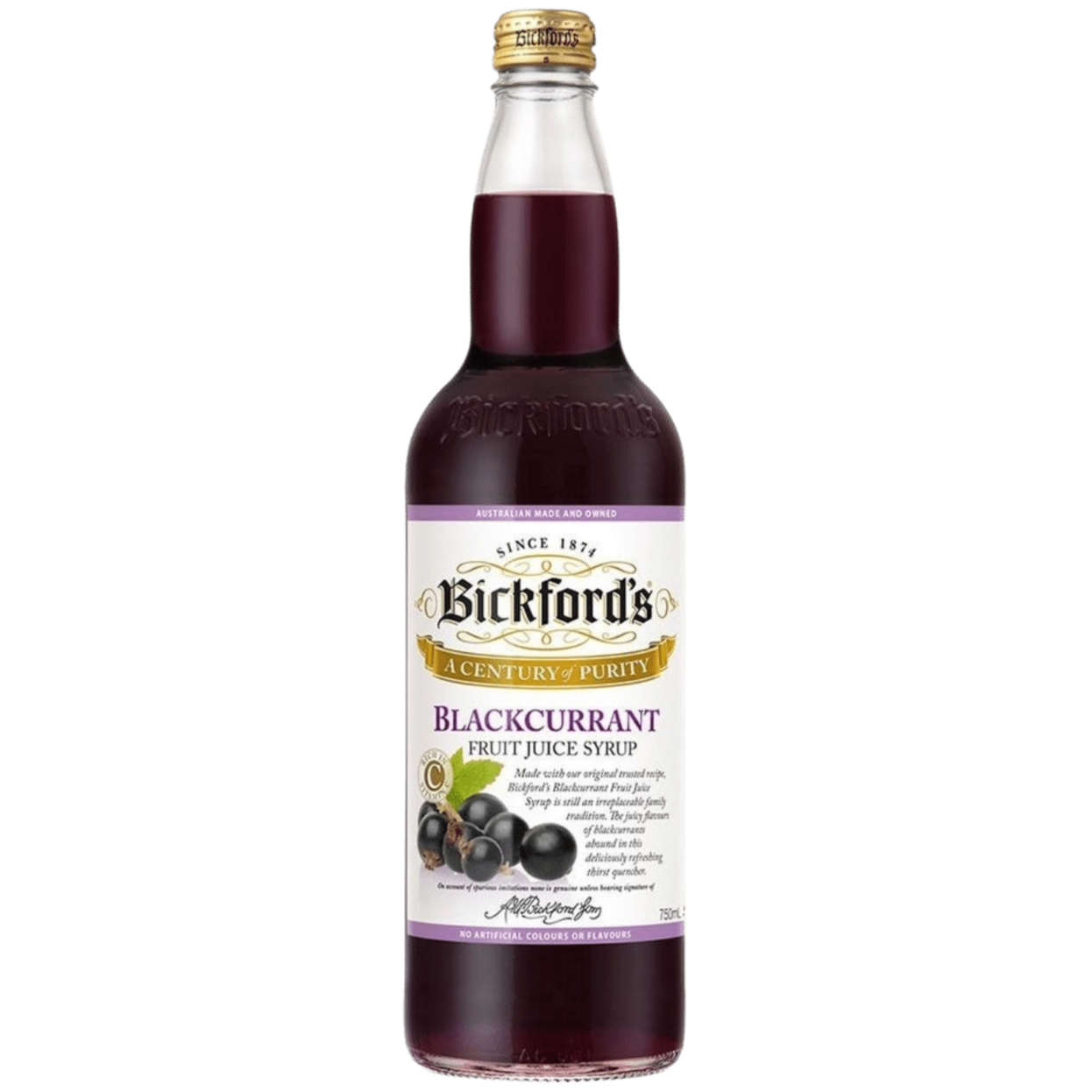 Bickfords Blackcurrant Fruit Juice Syrup 750ml