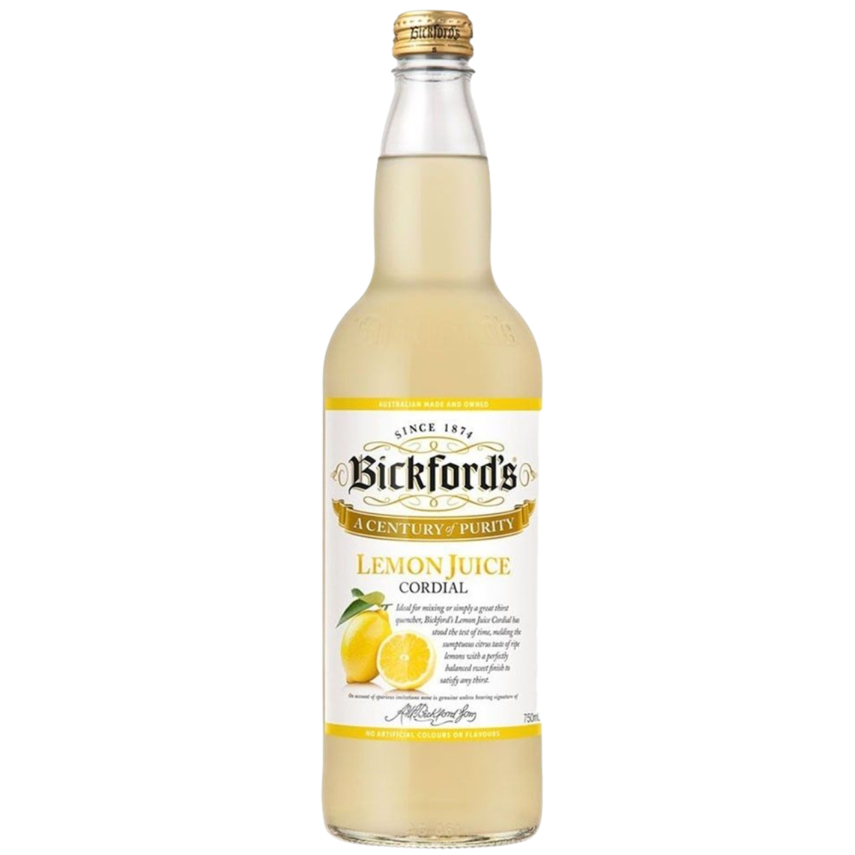 Bickfords Cordial Lemon Juice 750ml