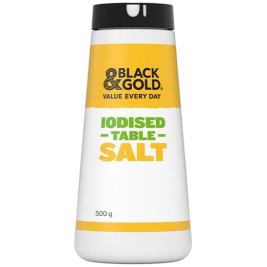 Black & Gold Iodized Drum Table Salt 500gm