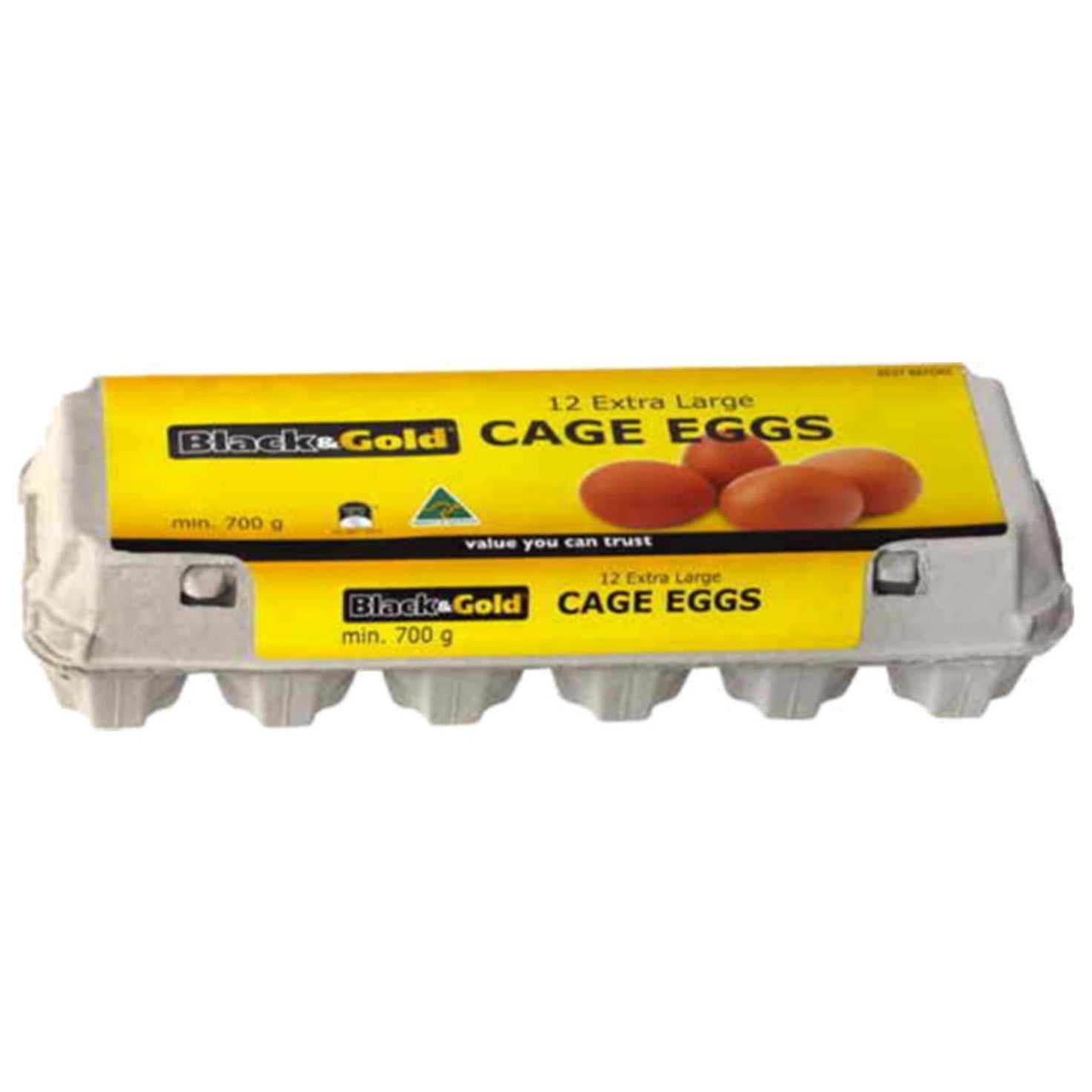 Black & gold XL caged eggs 700g
