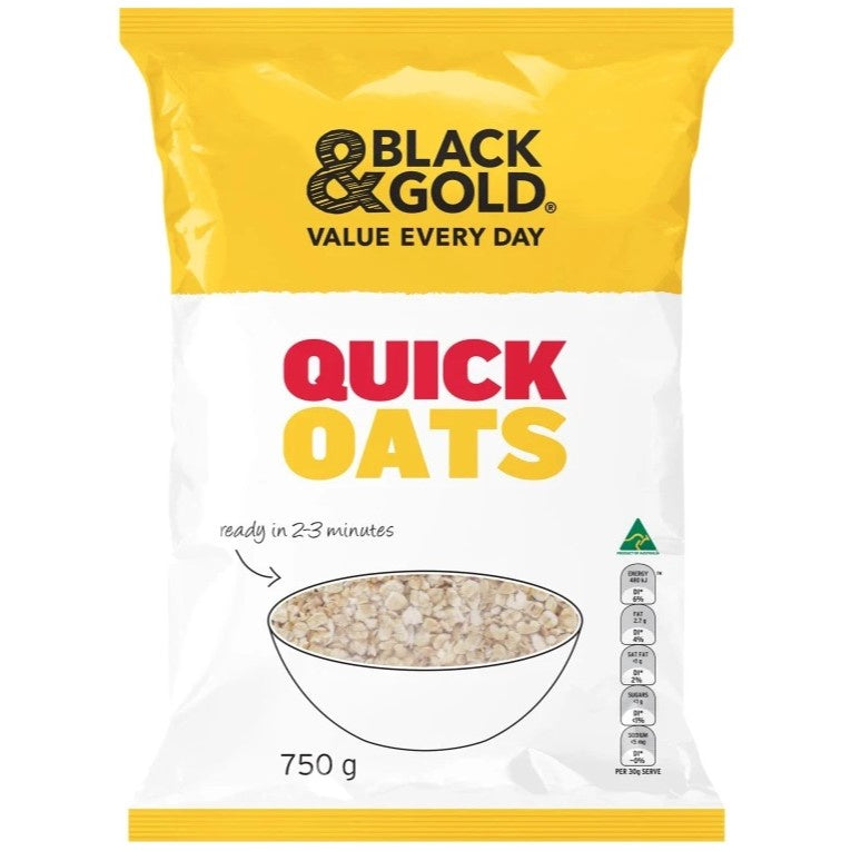 Black & Gold Quick Oats 750g