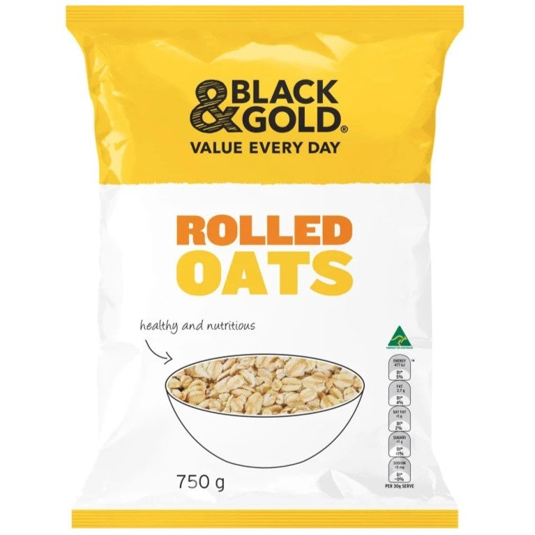 Black & Gold Rolled Oats 750g