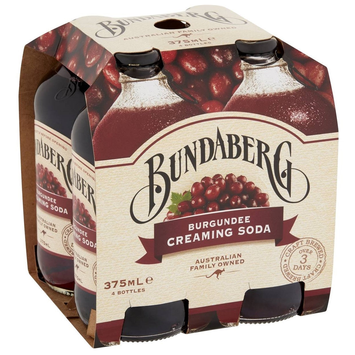 Bundaberg Creaming Soda 375ml x 4