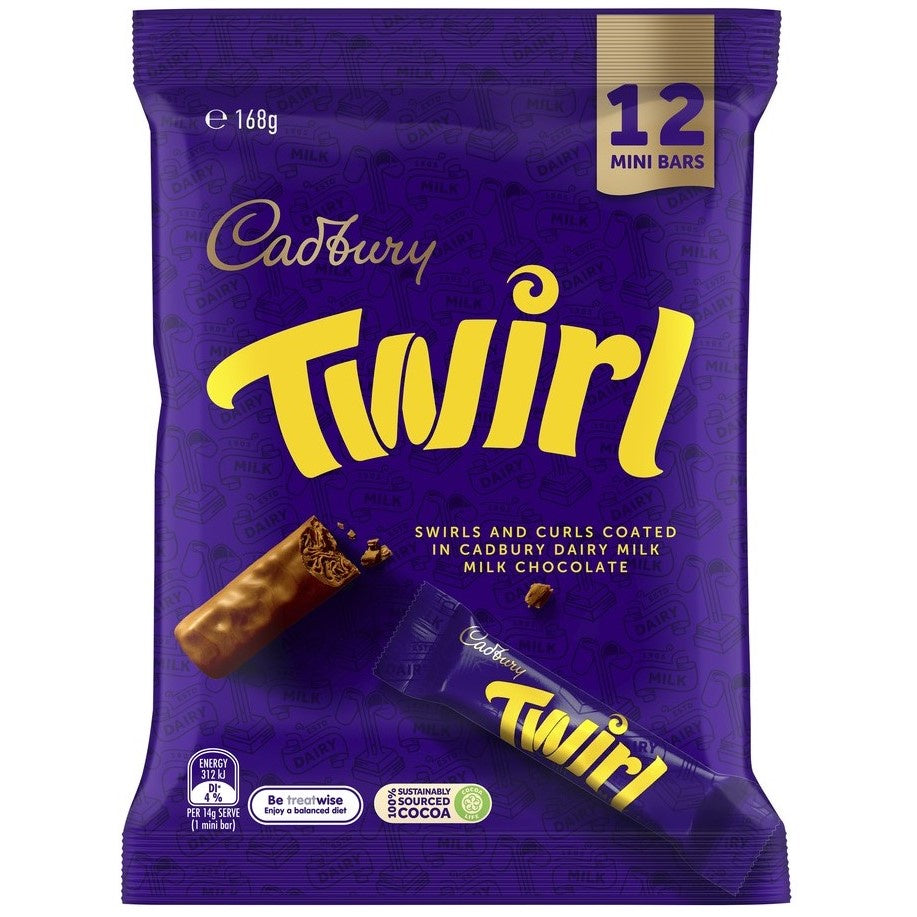 Cadbury Twirl Chocolate Sharepack 12 Pack ,168g