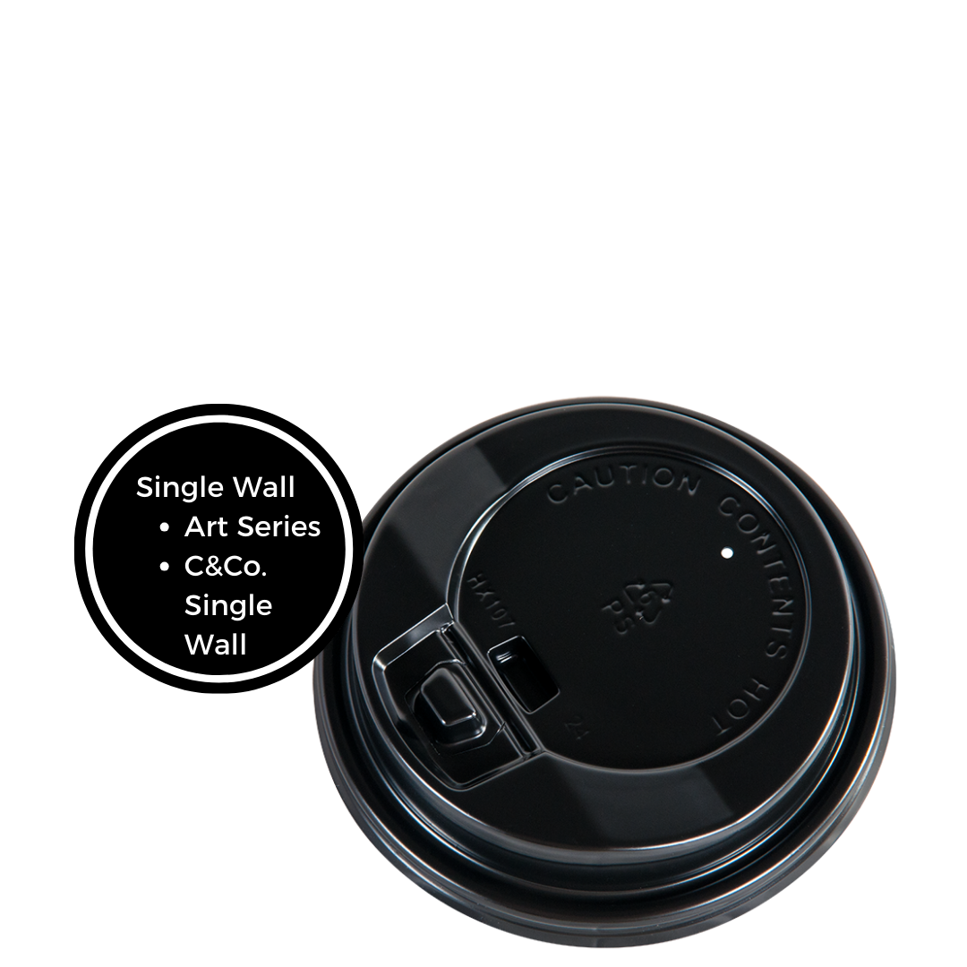 Campus&Co Disposable Coffee Cup Lids 50/Slv, to suit single wall 8oz cup