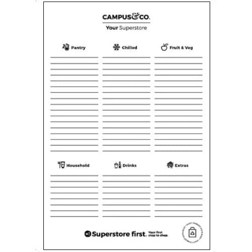 A5 Campus&Co. Magnetic Shopping List Pad