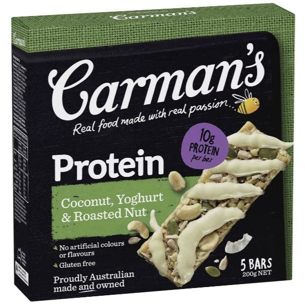 Carman's Coconut, Yoghurt & Nut Protein Bars 5pk  200g