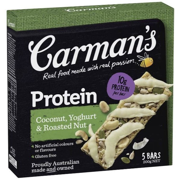 Carman's Coconut, Yoghurt & Nut Protein Bars 5pk (GF)