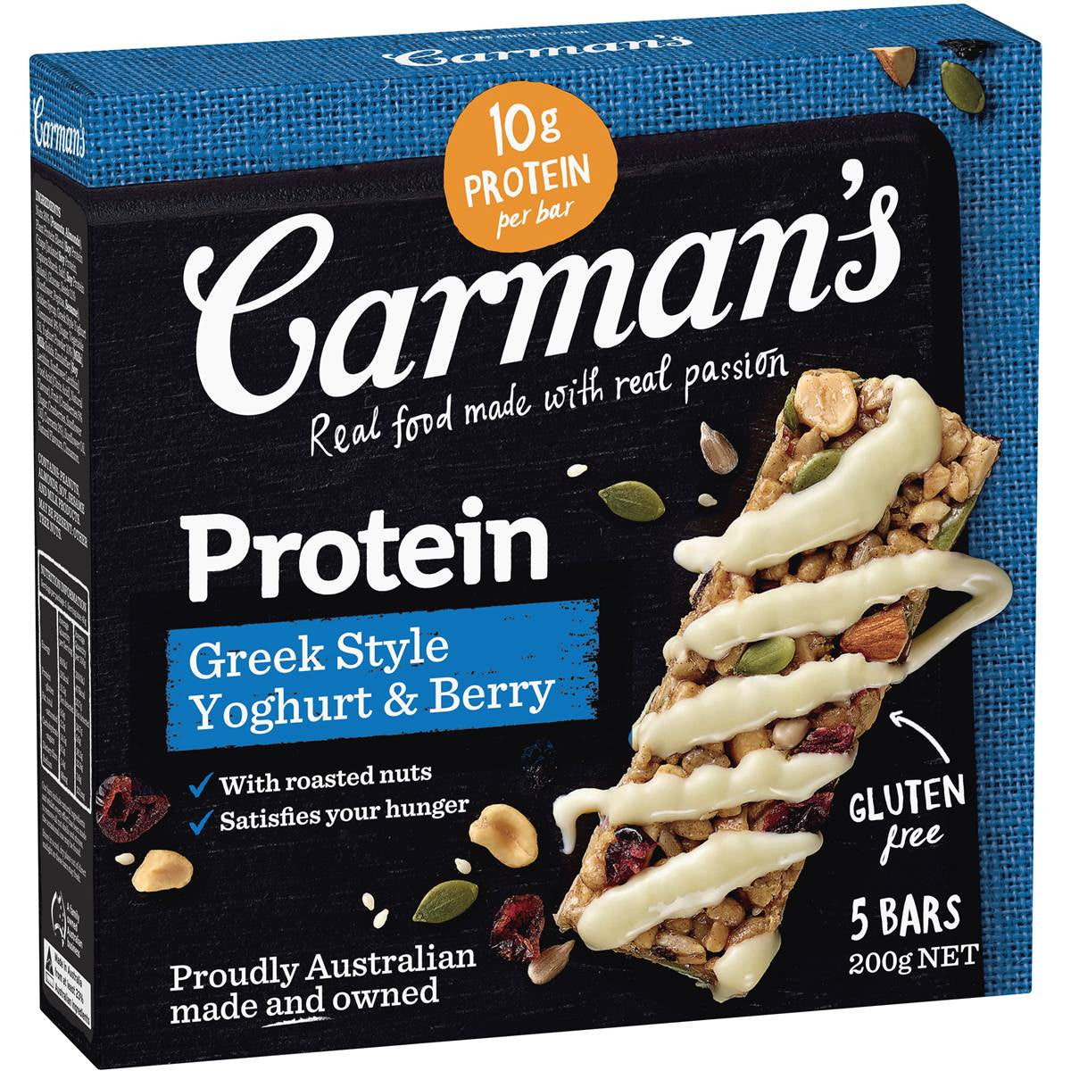 Carman's Greek Style Yoghurt Protein Bars 5pk