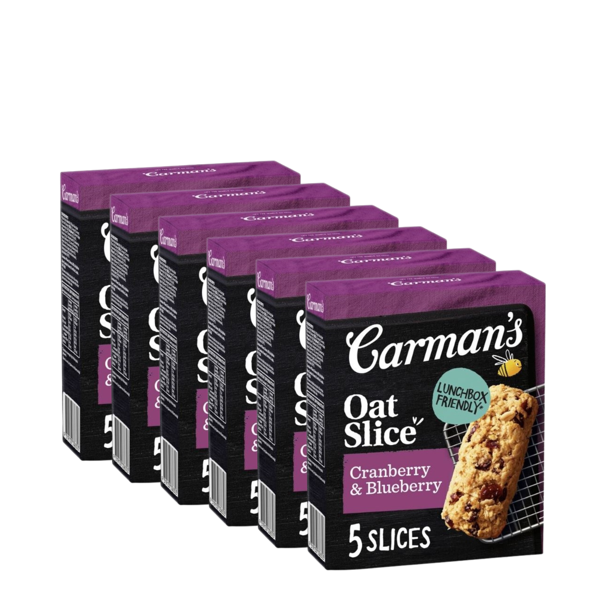 Carman's Cranberry & Blueberry Oat Slice BULK 6 x 5pk