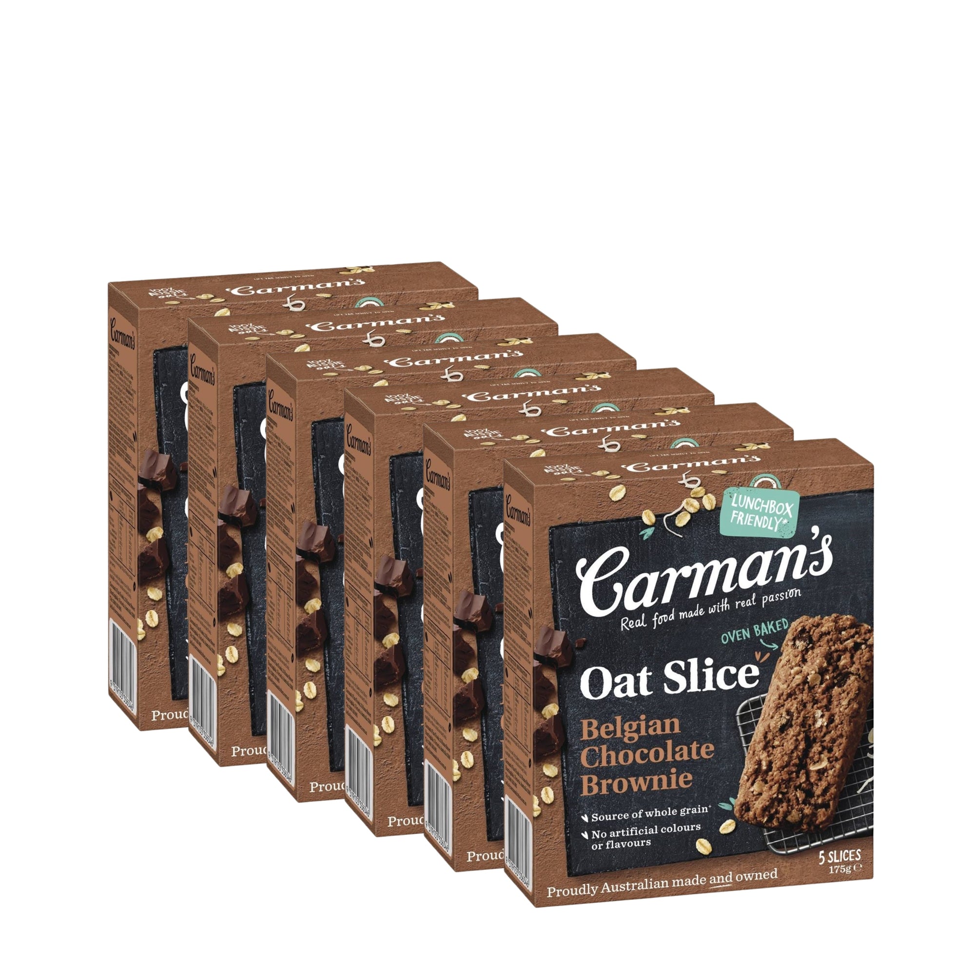 Carman's Oat Choc Brownie Slice BULK 6 x 5pk