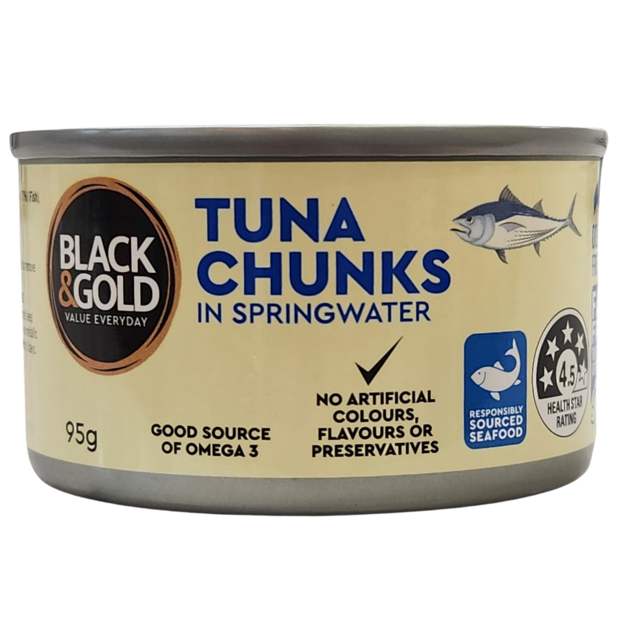 Black & Gold Tuna in Springwater 95g