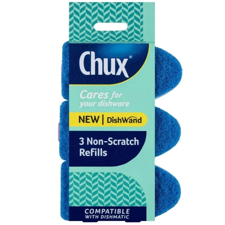 Chux Dishwand Non Scratch Refills 3pk