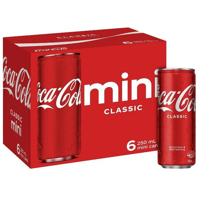 Coke Cans Mini 250 ml x 6