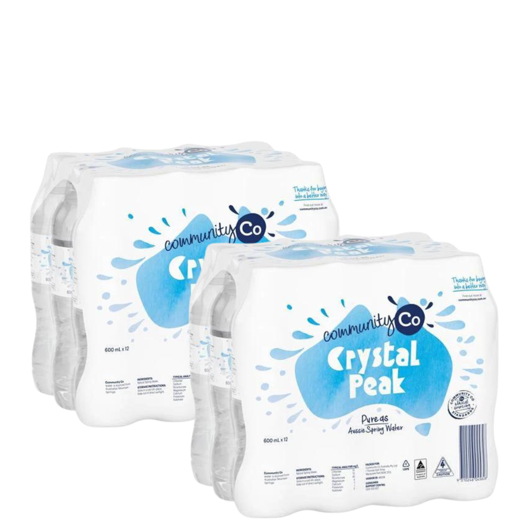 Community Co Natural Spring Water 600ml - BULK 2 x 12pk