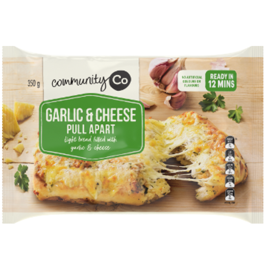 Community  Co Pull Apart Garlic & Cheese Bread 350g