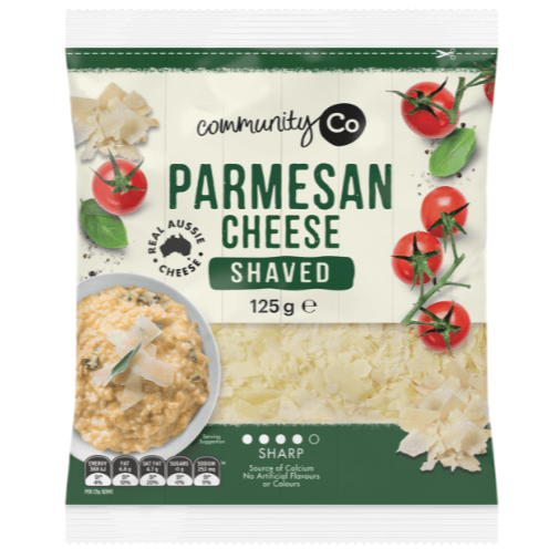 Community Co Shaved Parmesan Cheese  125g