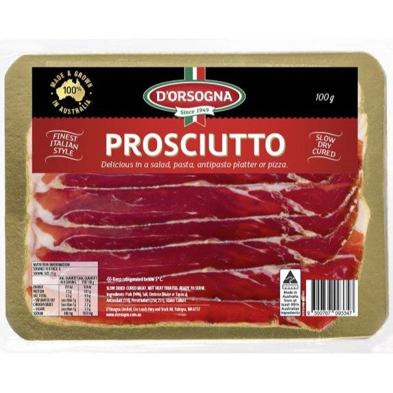 D' Orsogna  Proscuitto Sliced 100g