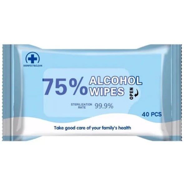 Disinfect and Clean 75% Alcohol Wipes 40 Pack