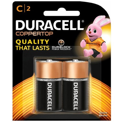 Duracell Battery Copper Top C 2pk